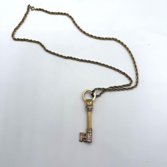 Swarovski Skeleton Key Statement Pendant Necklace